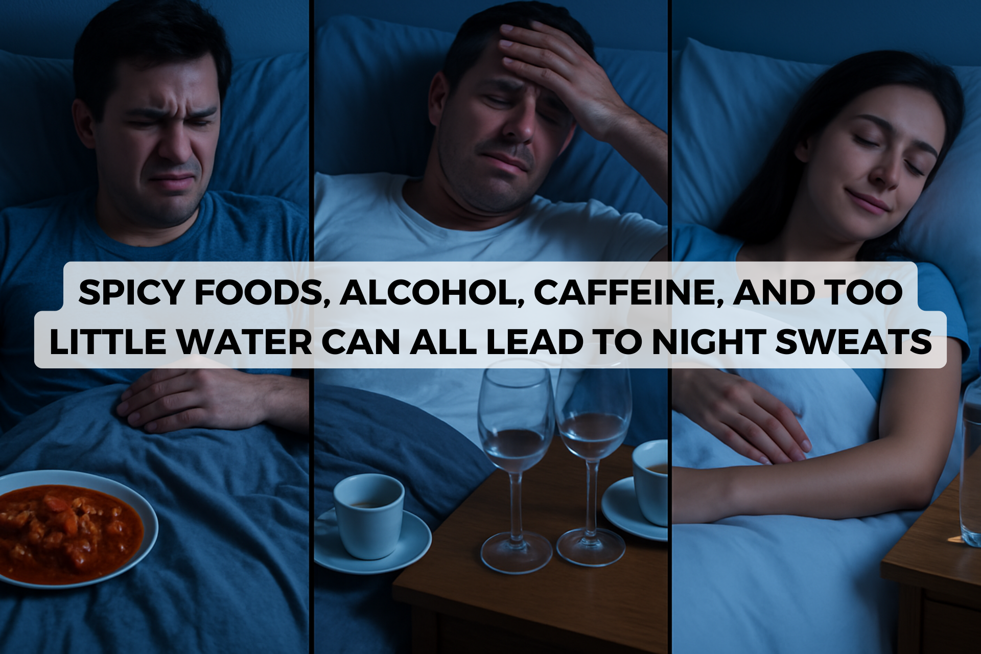 diet and hydration affecting night sweats